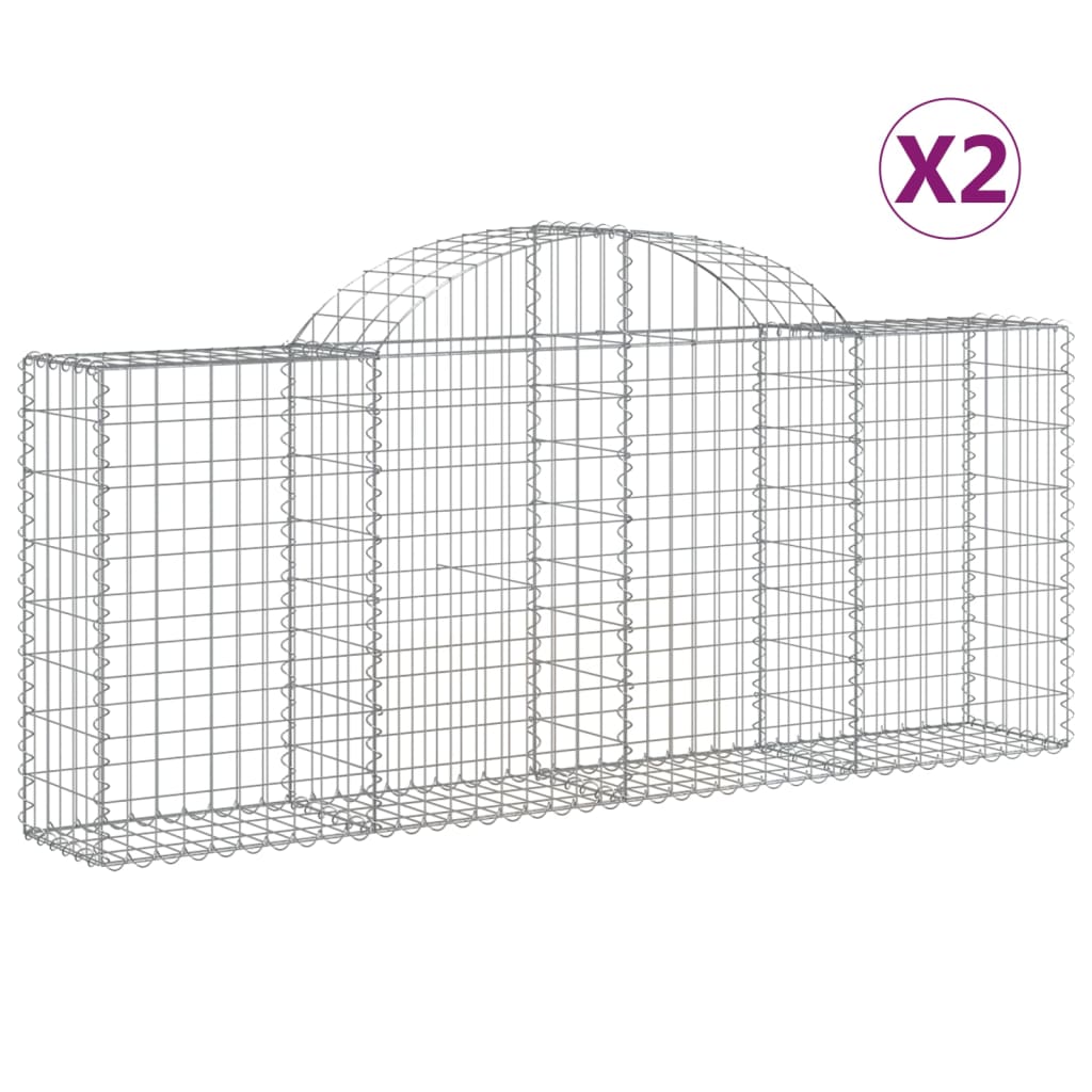 Vidaxl Schans Baskets 2 ST Krandoval 200x30x80 100 cm galvanizované železo