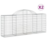 Vidaxl Schans Baskets 2 ST Krandoval 200x30x80 100 cm galvanizované železo