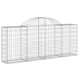 Vidaxl Schans kurve 4 st hvælvede 200x30x80 100 cm galvaniseret jern