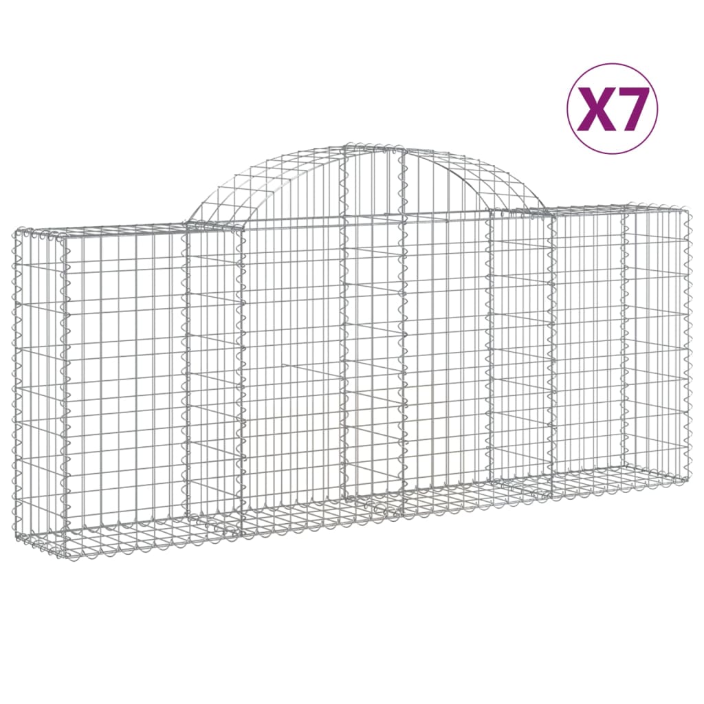 Vidaxl Schans Cesti 7 a volta a volta 200x30x80 100 cm Galvanized Iron