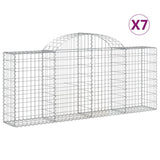 Cestas Vidaxl Schans 7 st 200x30x80 100 cm de hierro galvanizado