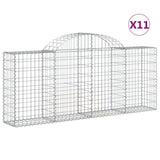 Vidaxl Schans kurver 11 st Vaulted 200x30x80 100 cm jern