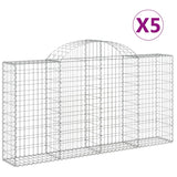 Vidaxl Schans kurve 5 st hvælvede 200x30x100 120 cm jern