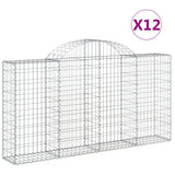 Vidaxl Schans kurver 12 st Vaulted 200x30x100 120 cm jern