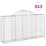 Vidaxl Schans Pankets 13 ST Vaulté 200x30x100 120 cm fer