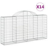 Vidaxl Schans Baskets 14 St. klenulé 200x30x100 120 cm železo