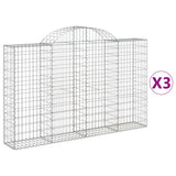 Vidaxl Schans kurver 3 St Vaulted 200x30x120 140 cm jern