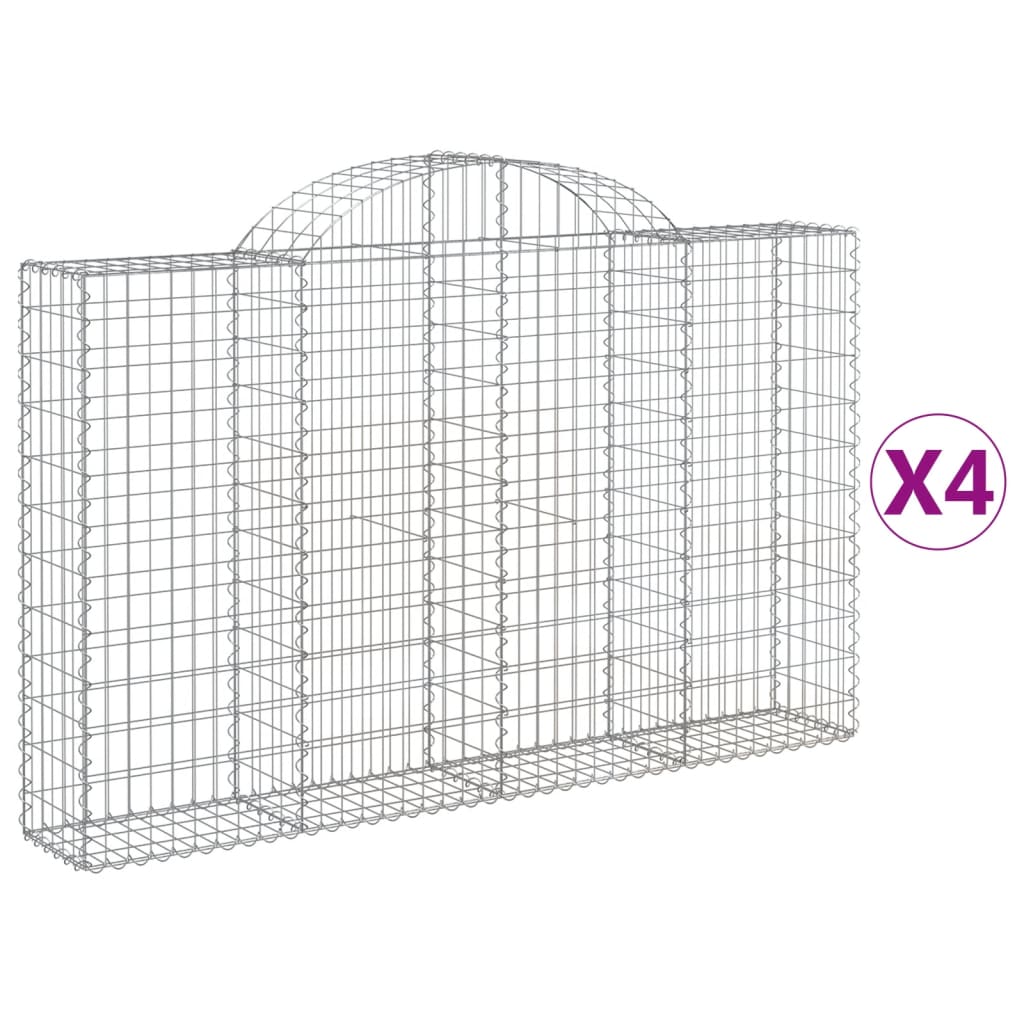 Vidaxl Schiags Kuerf 4 St Vaulted 200x30x120 140 cm Eisen