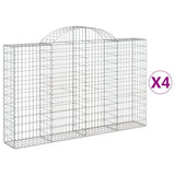 VidaXL Schans baskets 4 st vaulted 200x30x120 140 cm iron