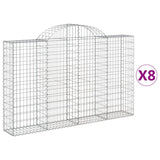 Vidaxl Schans baskets 8 st vaulted 200x30x120 140 cm iron