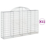 VidaXL Schans baskets 11 st vaulted 200x30x120 140 cm iron