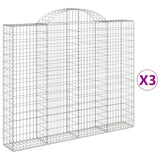 Vidaxl Schans Baskets 3 ST Klavené 200x30x160 180 cm železo