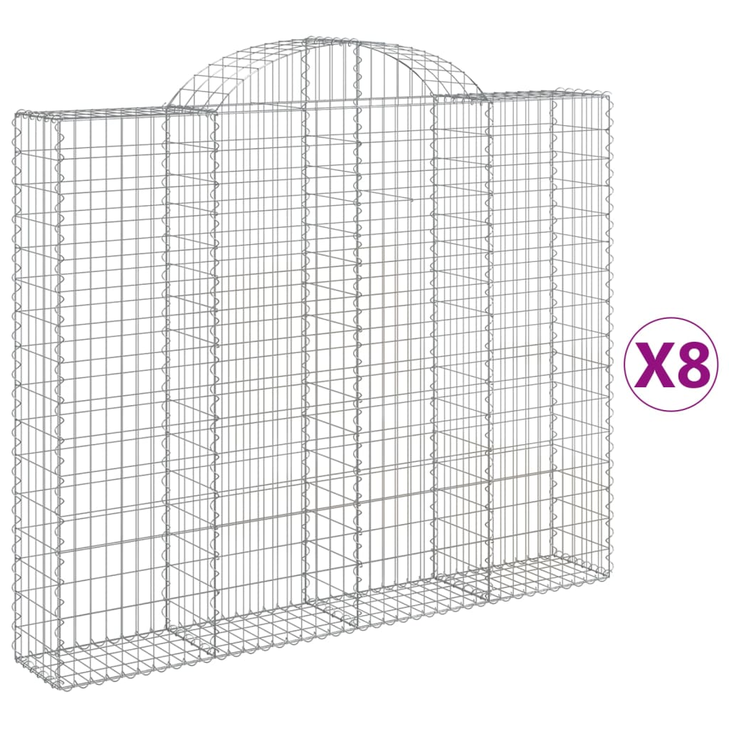 Vidaxl Schans kurver 8 st Vaulted 200x30x160 180 cm jern