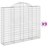 VidaXL Schans baskets 9 st vaulted 200x30x160 180 cm iron