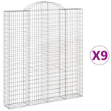 Vidaxl Schans kurver 9 St Vaulted 200x30x220 240 cm jern