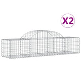 Cestas Vidaxl Schans 2 st 200x50x40 60 cm de hierro galvanizado