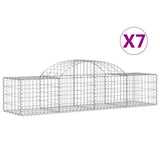 VidaXL Schans baskets 7 st vaulted 200x50x40 60 cm galvanized iron