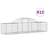 Vidaxl Schiags Kuerf 15 St Vauxed 200x5040 60 cm galaalvaniséiert Eisen