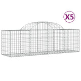 Vidaxl Schans Cestini 5 a volta a volta 200x50x60 80 cm Galvanized Iron