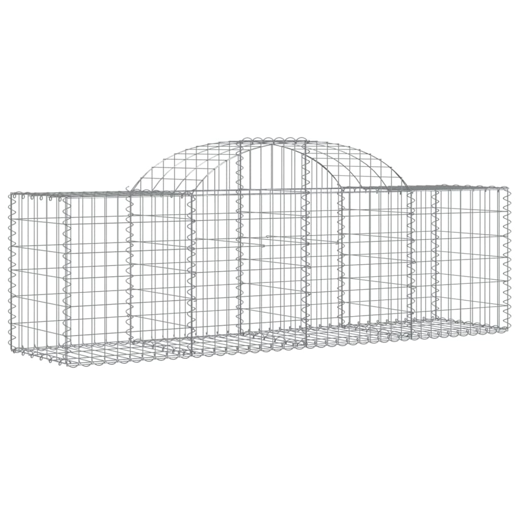 Vidaxl Schans kurve 5 st hvælvede 200x50x60 80 cm galvaniseret jern