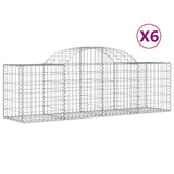 Vidaxl Schans kurver 6 st Vaulted 200x50x60 80 cm galvanisert jern