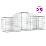 Vidaxl Schans Cesti 8 a volta a volta 200x50x60 80 cm Galvanized Iron