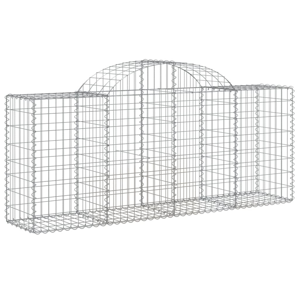 Vidaxl Schans Baskets 2 St. klenulé 200x50x80 100 cm galvanizované železo