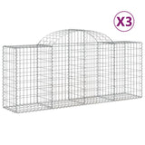 Vidaxl Schans Körbe 3 ST Gewölbe 200x50x80 100 cm verzinktes Eisen