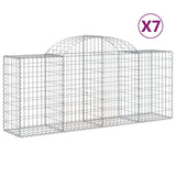 Vidaxl Schans Cesti 7 a volta a volta 200x50x80 100 cm Galvanized Iron