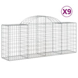 Vidaxl Schans Cesti 9 a volta a volta 200x50x80 100 cm Galvanized Iron