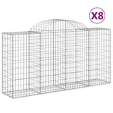 VidaXL Schans baskets 8 st vaulted 200x50x100 120 cm iron