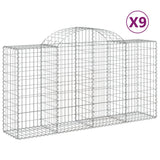 VidaXL Schans baskets 9 st vaulted 200x50x100 120 cm iron