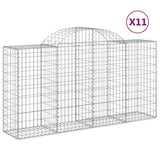 Vidaxl Schans kurver 11 St Vaulted 200x50x100 120 cm jern