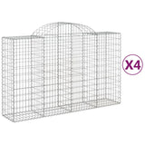 Vidaxl Schans kurver 4 St Vaulted 200x50x120 140 cm jern