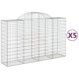 Vidaxl Schans kurver 5 st Vaulted 200x50x120 140 cm jern