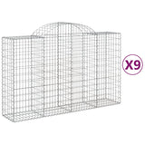 Vidaxl Schans kurver 9 St Vaulted 200x50x120 140 cm jern