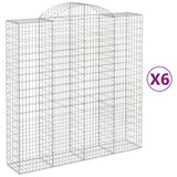 VidaXL Schans baskets 6 st vaulted 200x50x200 220 cm iron