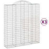 Vidaxl Schans Baskets 3 ST Klavené 200x50x220 240 cm železo