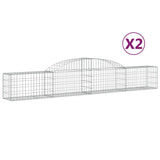 Vidaxl Schans Baskets 2 ST Krandované 300x30x40 60 cm galvanizované železo