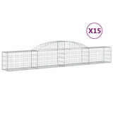 Cestas Vidaxl Schans 15 st 300x30x40 60 cm de hierro galvanizado