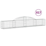 Vidaxl Schiags Kuerf 17 St Vaulted 300x30X40 60 cm Galavaniméiert Eisen