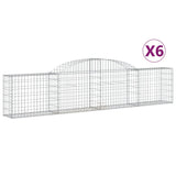 Vidaxl Schloss Kuerf 6 St Vaulted 300x30x60 80 cm galvaniséiert Eisen