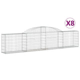 Cestas Vidaxl Schans 8 st 300x30x60 80 cm de hierro galvanizado