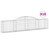 Vidaxl Schainen Kuerf 10 St Vaulted 300x30x60 80 cm Galavaniséiert Eisen