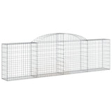 VidaXL Schans baskets 3 st vaulted 300x30x80 100 cm galvanized iron