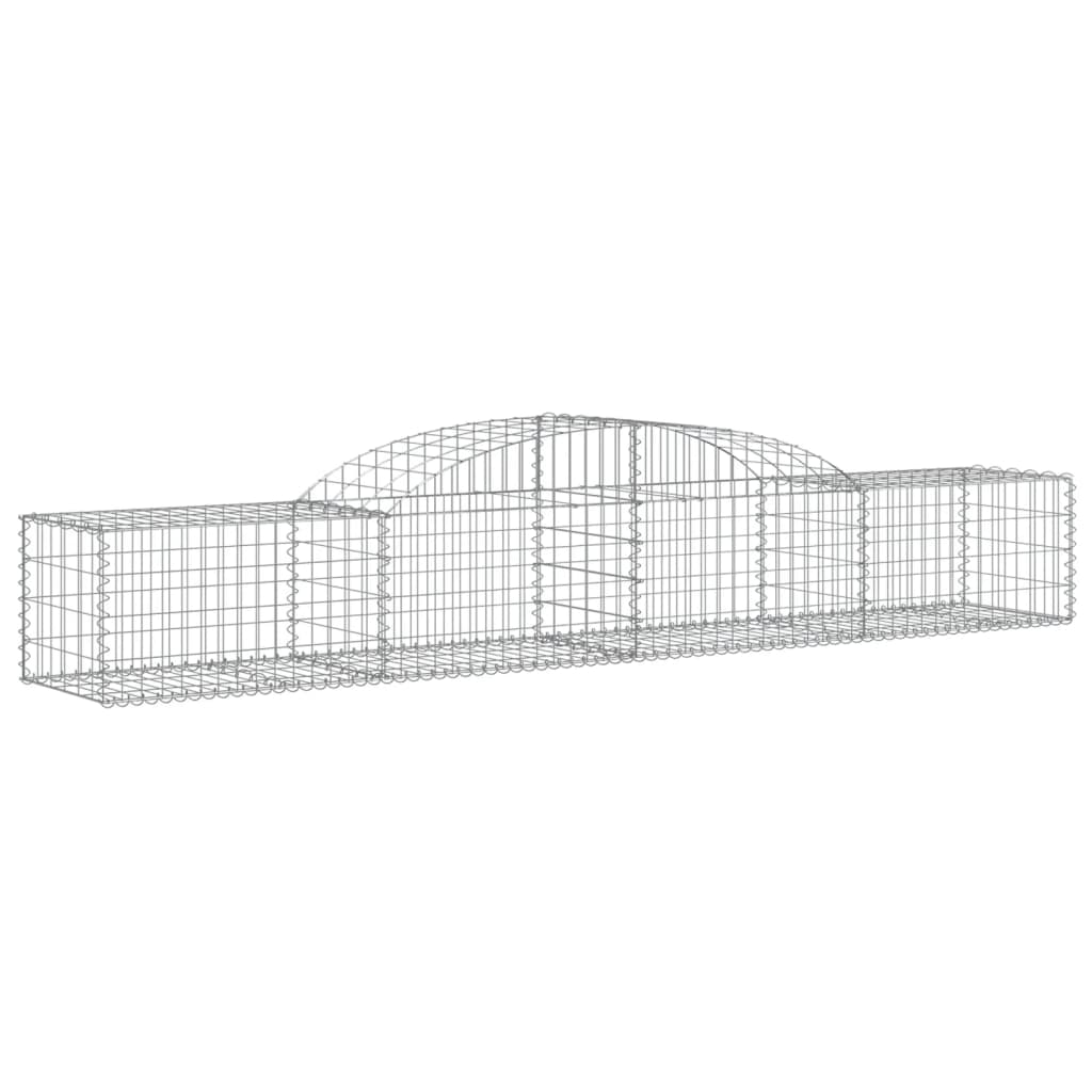 VidaXL Schans baskets 7 st vaulted 300x50x40 60 cm galvanized iron