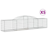 Vidaxl Schans Cestini 5 a volta 300x50x60 80 cm Galvanizzato