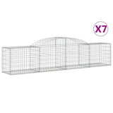 Vidaxl Schans kurve 7 st hvælvede 300x50x60 80 cm galvaniseret jern