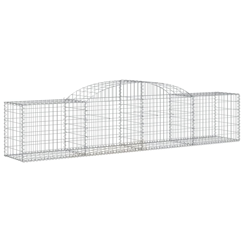 VidaXL Schans baskets 8 st vaulted 300x50x60 80 cm galvanized iron