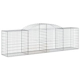 VidaXL Schans baskets 2 st vaulted 300x50x80 100 cm galvanized iron